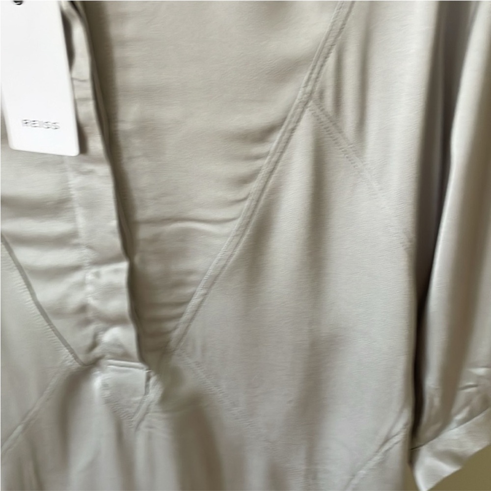 NWT REISS silver grey Mccarthy Shirt Dress, size US 6 - Picture 7 of 12